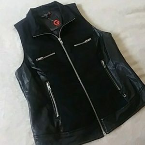 NWT Guess "Ariel Twill" Moto Vest